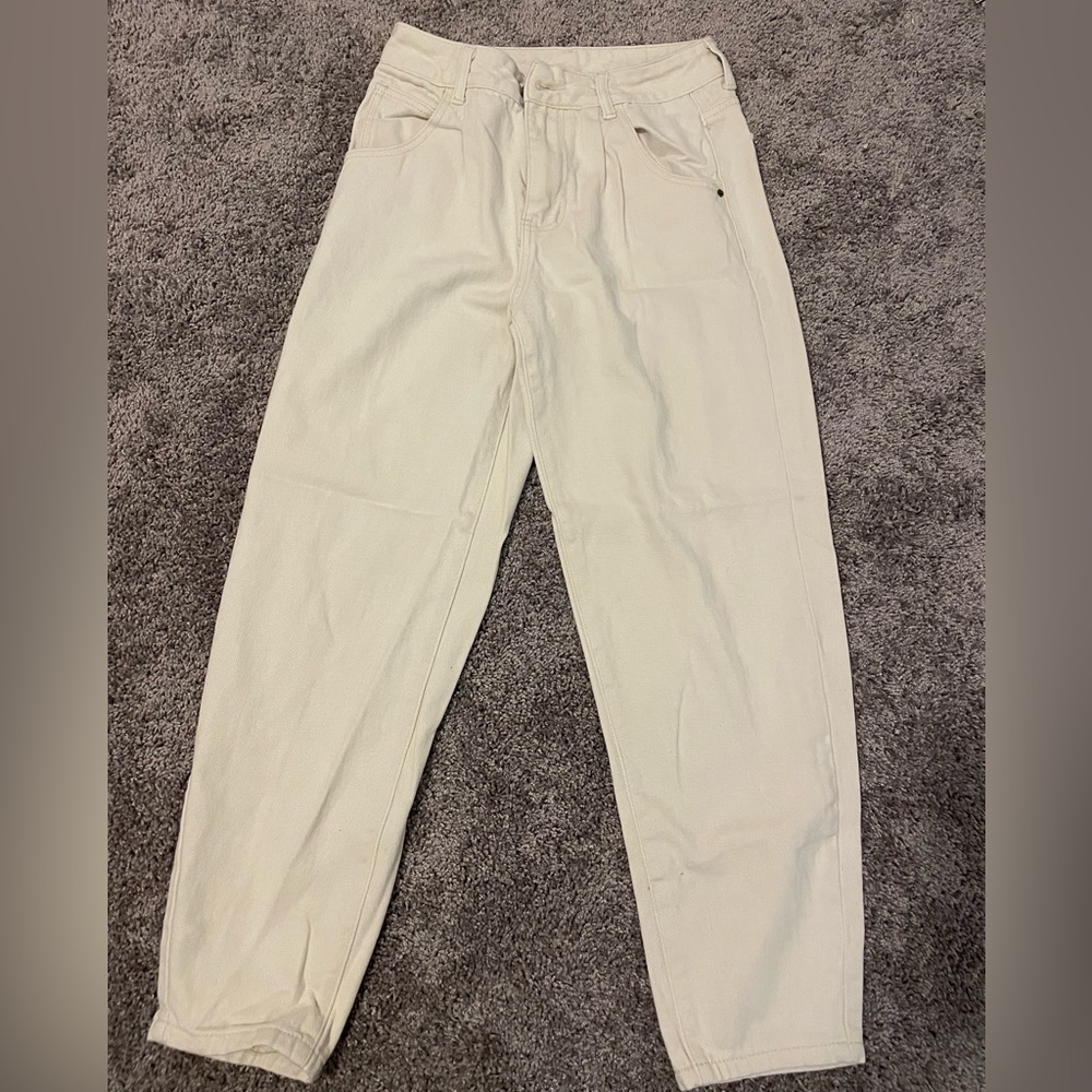 khaki colored pants loose fit size xs from shein